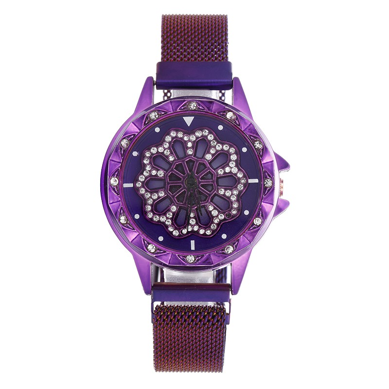 Grosir - J405 Jam Tangan Magnet Putar / Diamond Spin / Jam Arloji / Jam Analog / Jam Wanita