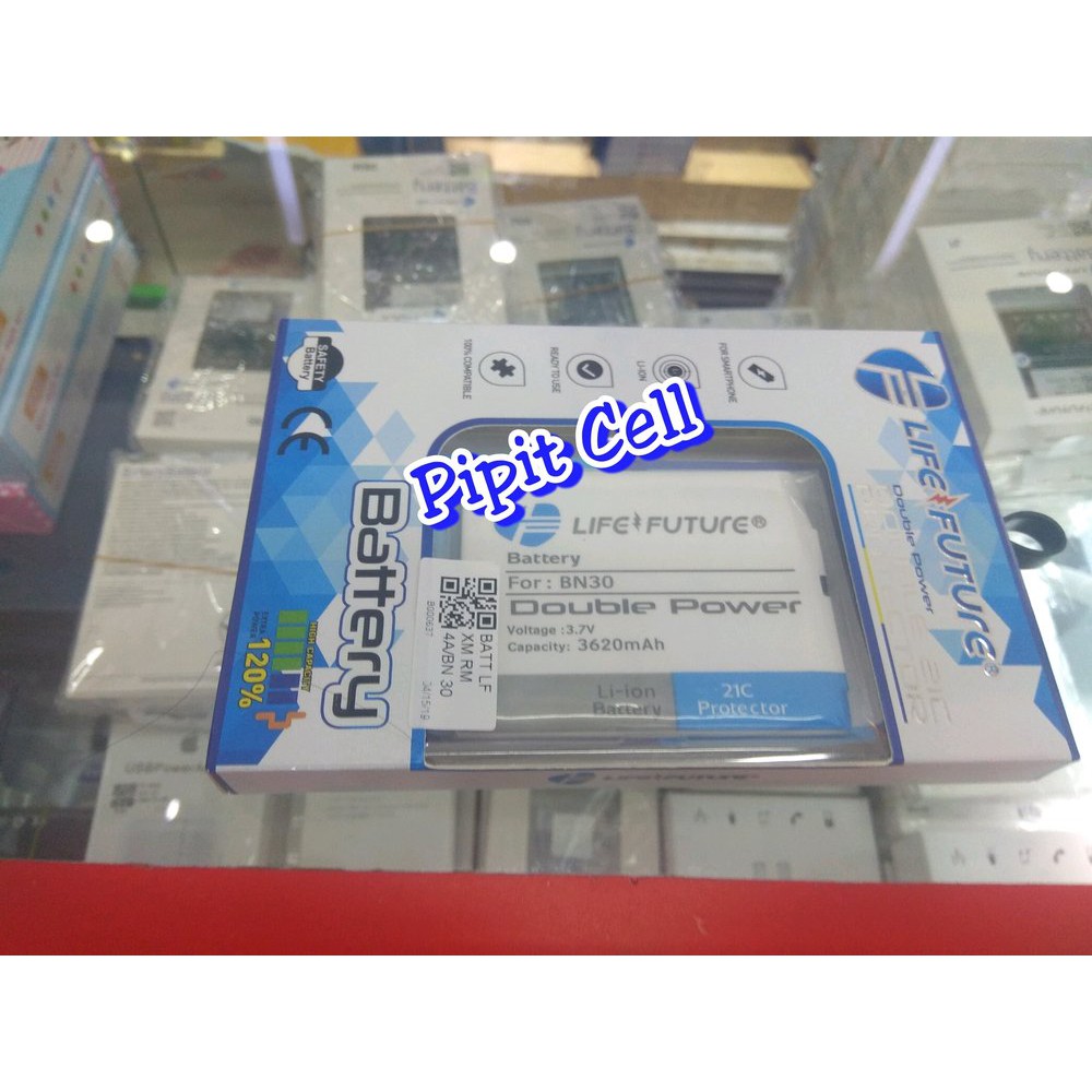 Lifefuture Baterai Dobel Power Xiaomi Redmi 4A BN30 Bn-30 Batre Batrei Battery Double Power 3620mAh