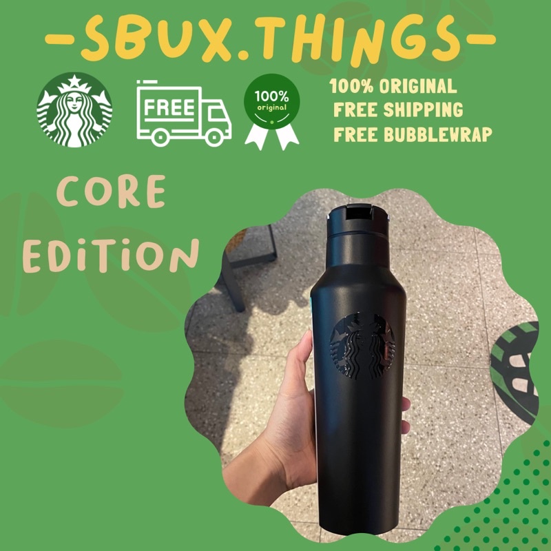 Tumbler starbucks water bottle 20 oz SS corkcircle black