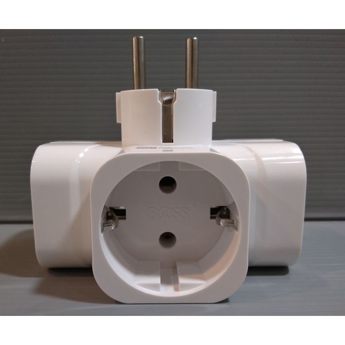 Steker T Arde BOSS / 3 Way Socket / Steker 3 Lubang BOSS - BPT16