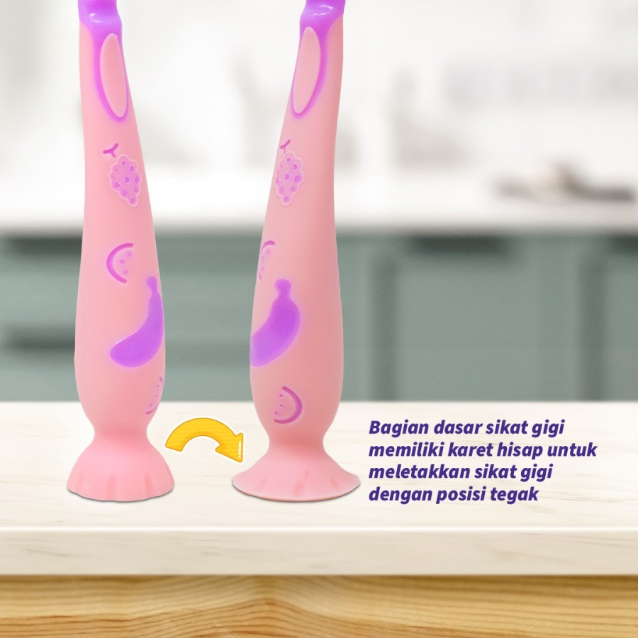 Bagus PiPi Fruity Kids Toothbrush | Sikat Gigi Anak Lembut + Suction