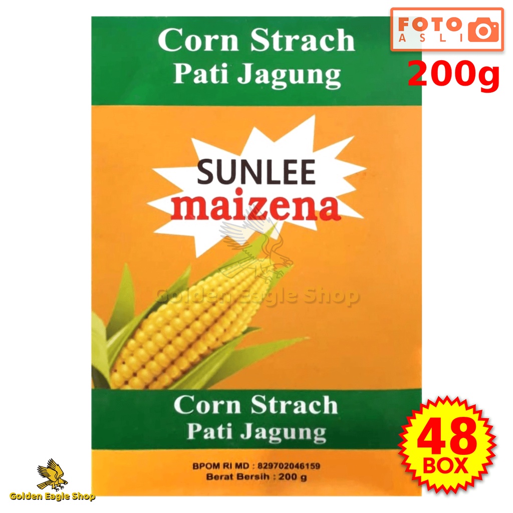 

[Isi 48 Box] Sunlee Corn Strach Pati Jagung Maizena (48 Box x 200 gr) 200 gr