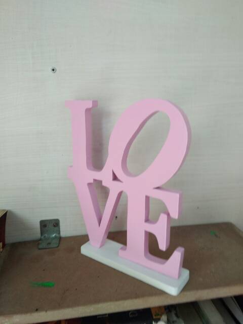 READY woodname LOVE Medium / tulisan kayu / hiasan kayu