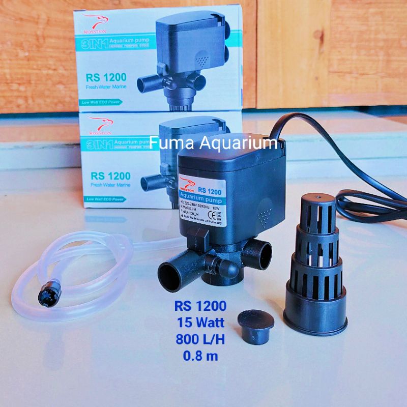 Pompa Celup Rosston 1200 SP1200 Mesin Filter Aquarium Aquascape Low Watt Power Head Submersible Pump Water Pump