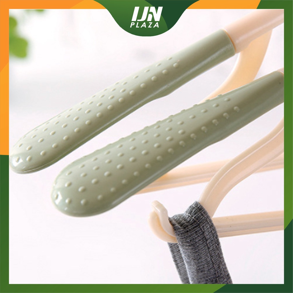 ❤ IJN ❤ Gantungan Baju Hanger Plastik | Plastic Hanger Pakaian Laundry Anti Slip Warna | Cloth Hanger Desain Bahu Lebar