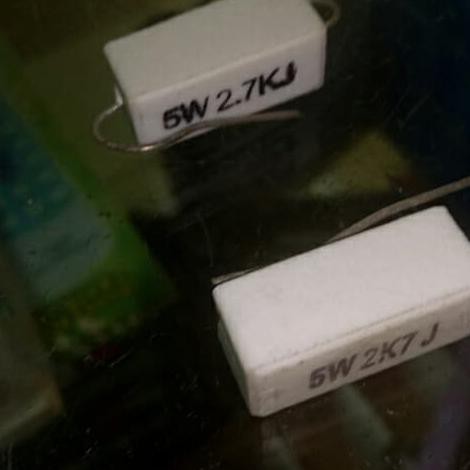 Resistor 5W 5 Watt 2k7 2.7k Ohm rajvr02 Murah