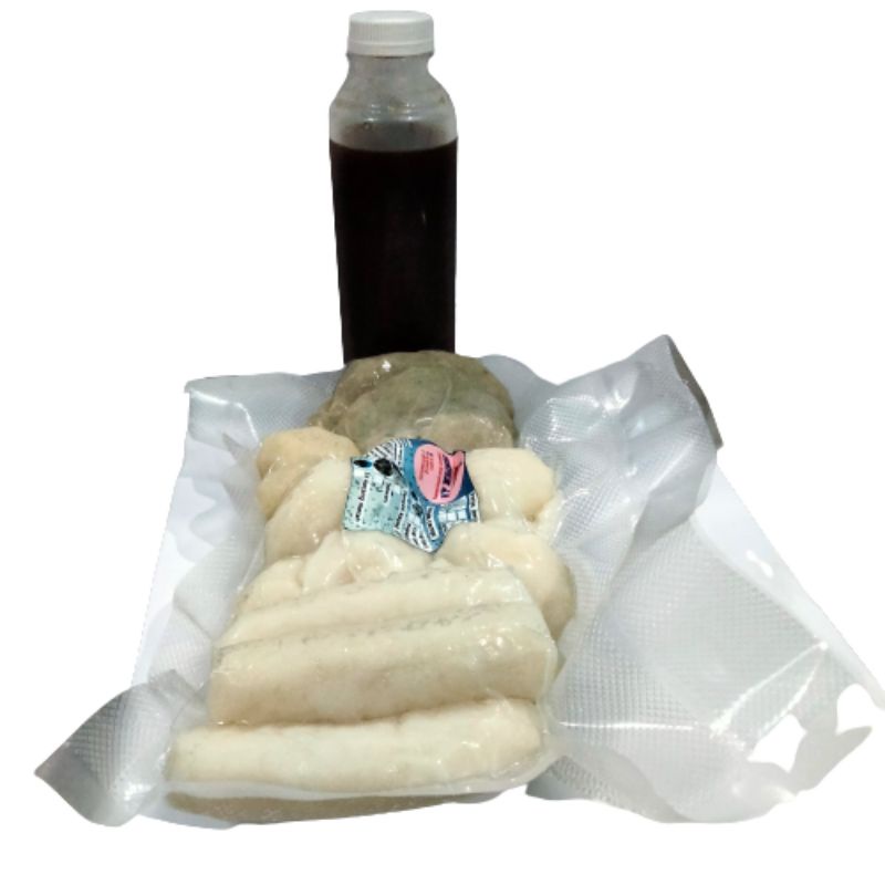 

PEMPEK MIX paket besar (Pempek lenjer, telor, adaan dan kulit)