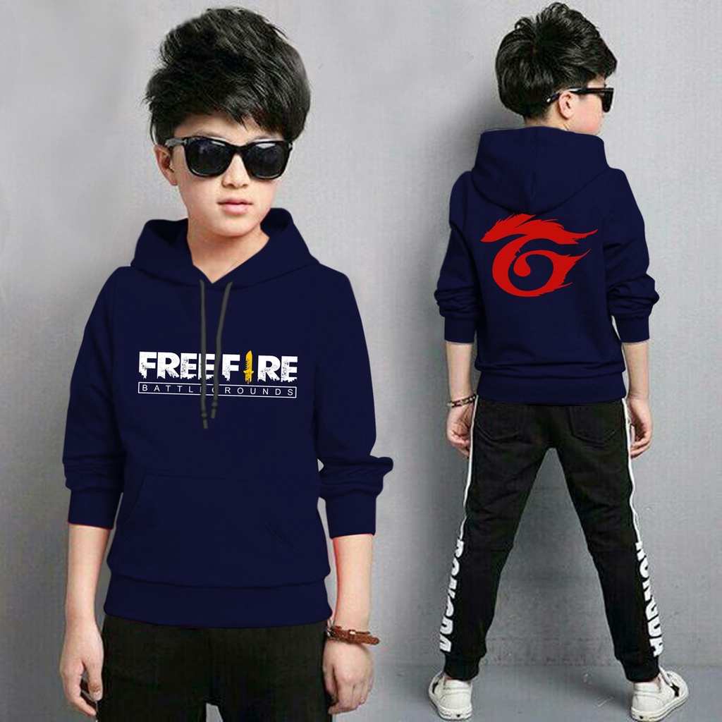 Jaket Anak Laki Laki/Jaket Anak Terbaru/Hoodie Anak Garena Anak Gaming Bahan Fleece Tebal 4-11 TAHUN