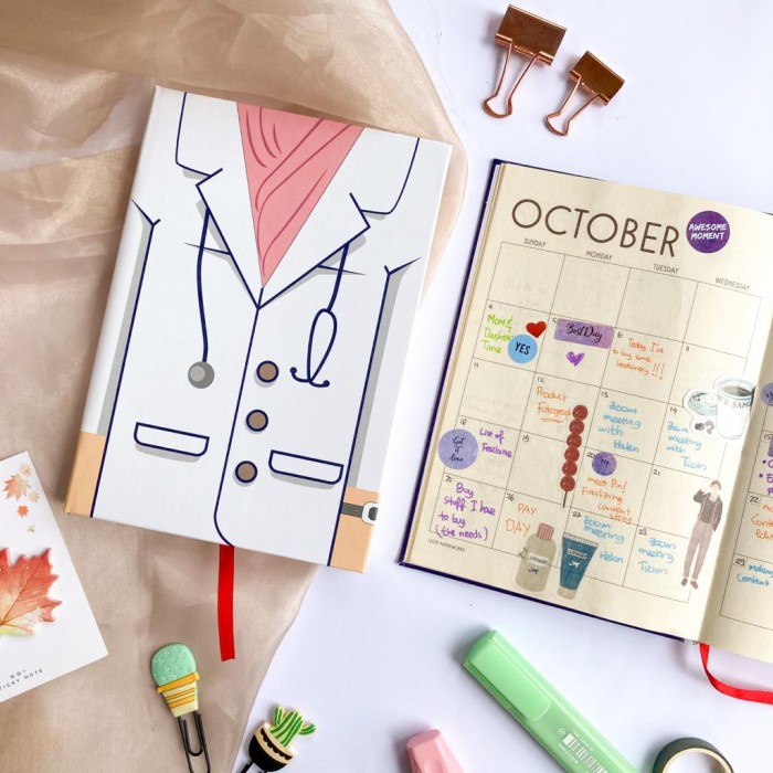 

[RESTOCK] Buku Notebook Planner Journal Agenda, Polos dan Dotted Dokter Hijab - A5 Hard Agenda
