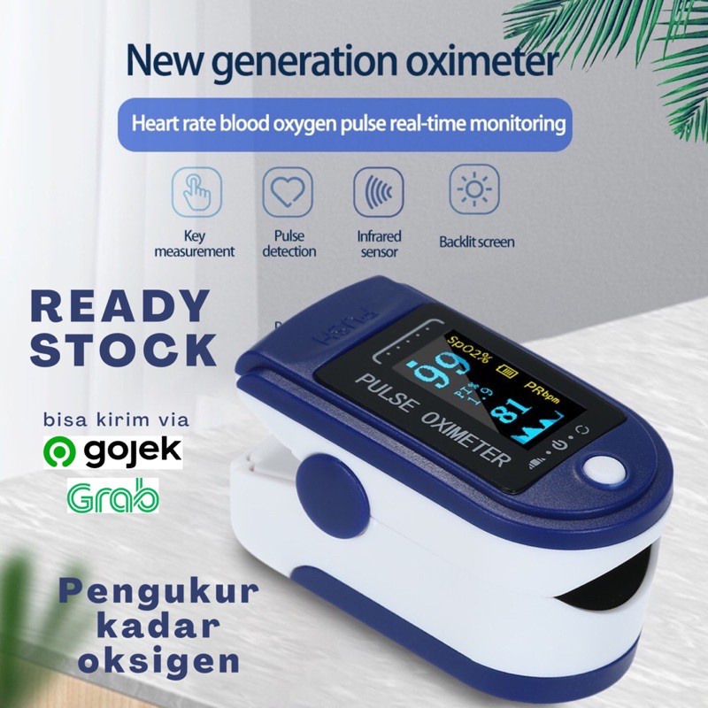 Pulse Oximeter Oxymeter Pengukur Fingertip Kadar darah Fingertip oximeter SpO2 LED Full Colour LK88