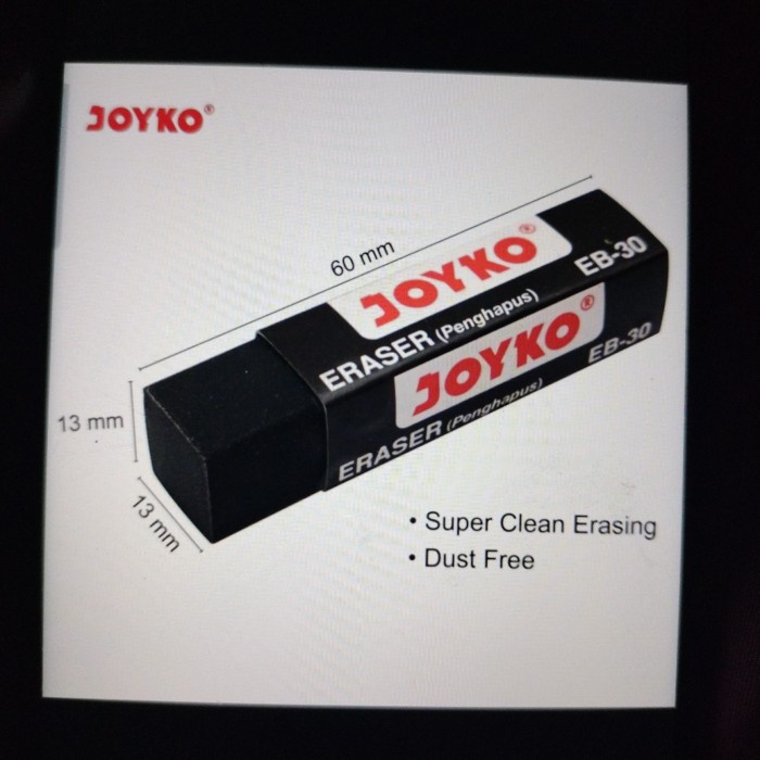 

Update Eraser / Penghapus Joyko Eb-30 Hitam Besar ( 1 Pak Isi 30Pcs) Terbatas