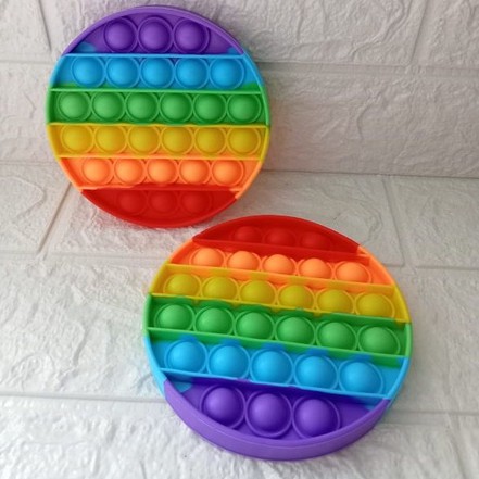 [BISA COD] POP IT RAINBOW SQUARE MURAH MAINAN ANAK GELEMBUNG POPIT PUSH RAINBOW MULTICOLOR TERMURAH-POP IT BULAT