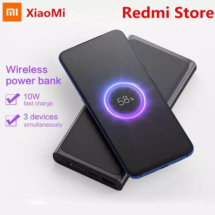 ORIGINAL Power Bank Xiaomi Wireless Fast Charging 10000