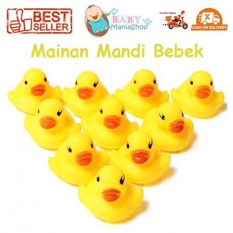 Bebek Karet Mainan Mandi Anak Bayi Mainan Edukasi Duck Rubber Toys BathTub Bath Toys