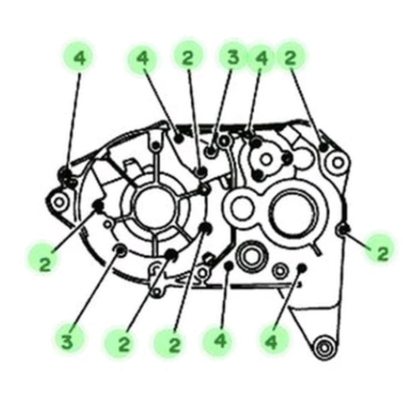 Baut Crankcase Kalter Tengah Rx King R K RxS Stainless 304 Merk THE