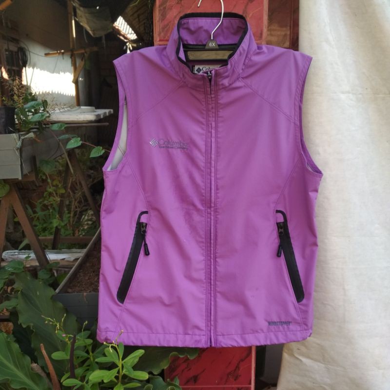 Rompi Vest outdoor wanita / pria COLUMBIA bahan windstopper size S