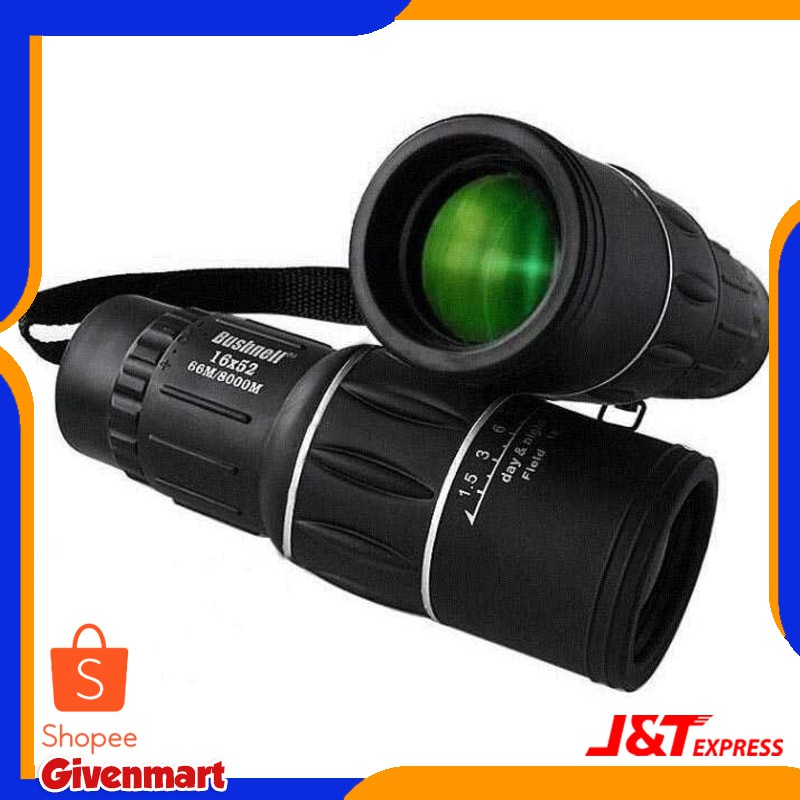 Teropong Monokular Focus Zoom Lens Telescope 16x52 Siang Malam