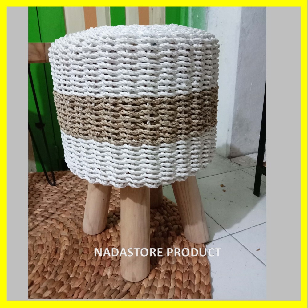 Stool, caffe, resto, teras, kursi jamur , stool anyaman , stool seagrass free ongkir .pulau Jawa