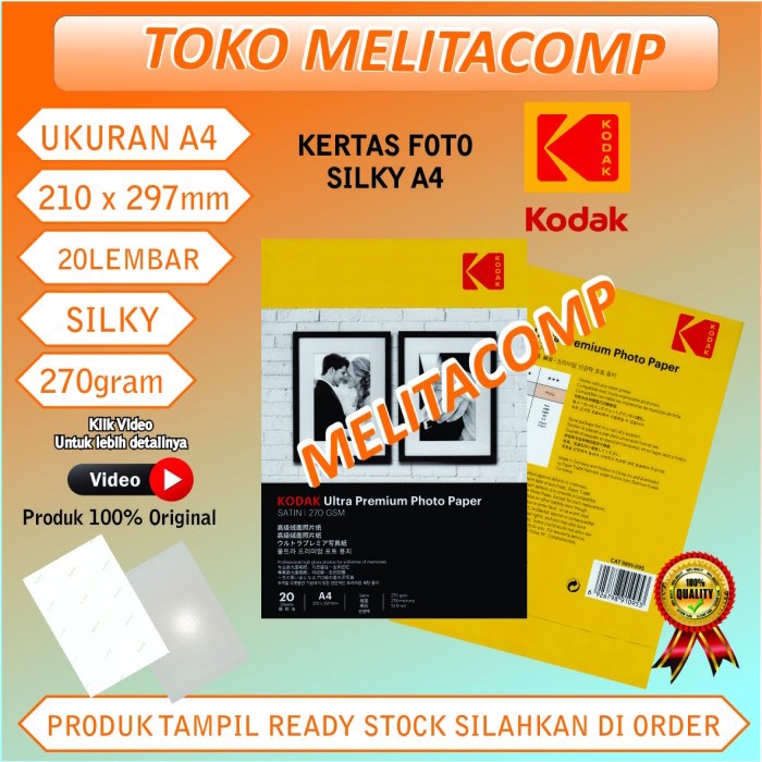 

(DISKON TERMURAH) Kertas Foto Kodak A4 Silky Satin