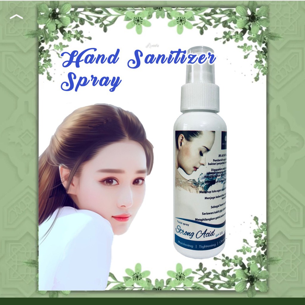 Hand Sanitizer Spray  Strong Acid pH 2,5 Non Alkohol 100 ml