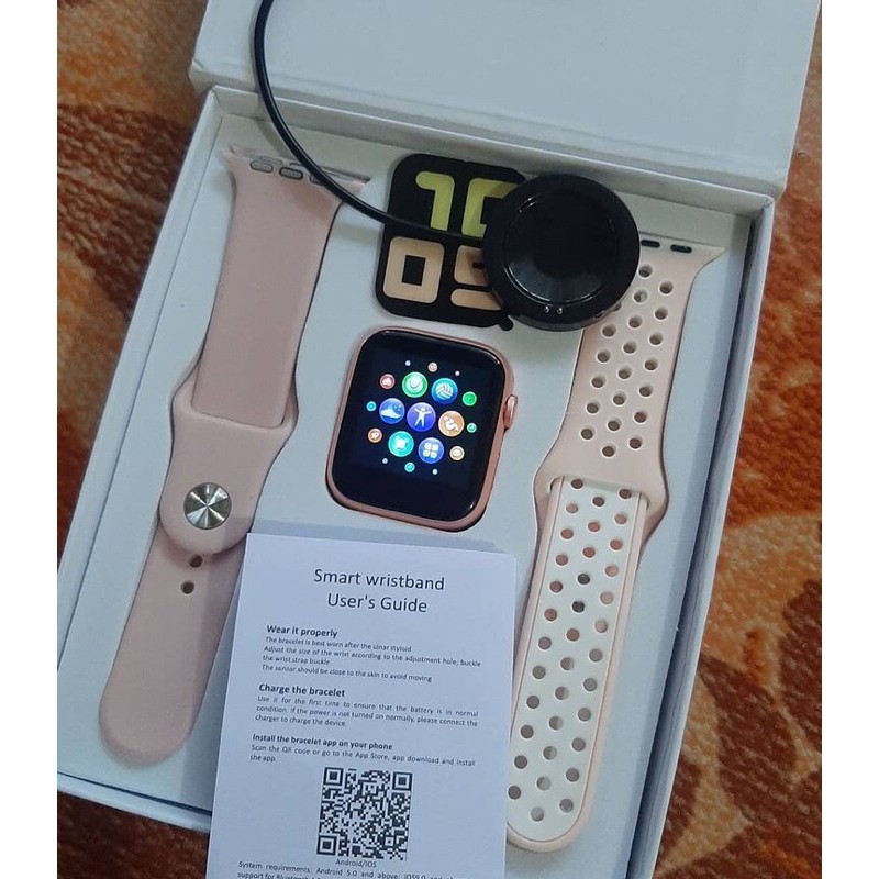 Smart Watch T55 Original Full Set / Detak Jantung / Blood Pressure DLL