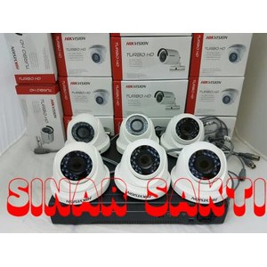 PAKET CCTV HIKVISION 6CH 2MP 1080P ( Lengkap siap pasang )