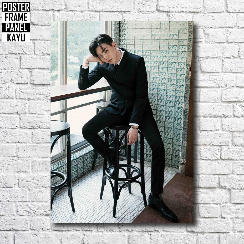 Poster BTS Suga WSJ Magazine Frame Kayu Solid A4 SUG088