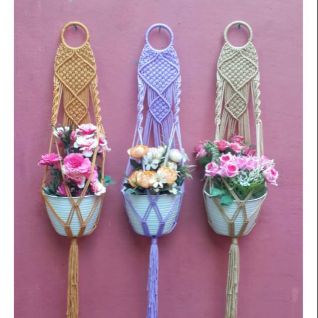 Macrame gantungan pot / hiasan dinding