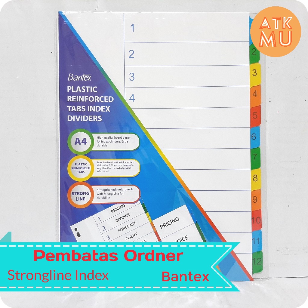 Pembatas Ordner Strongline Divider & Indexes A4 Bantex