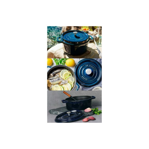 Panci Staub Cocotte Round Dark Blue