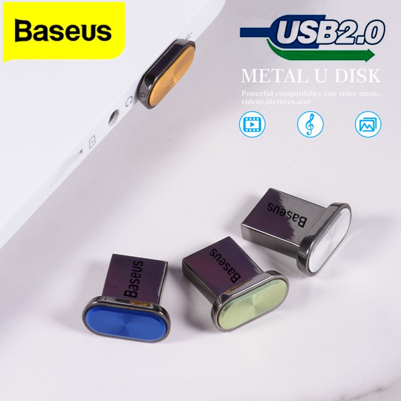 Baseus Flashdisk USB 2.0 2TB 1TB High Speed Bahan Logam Anti Air