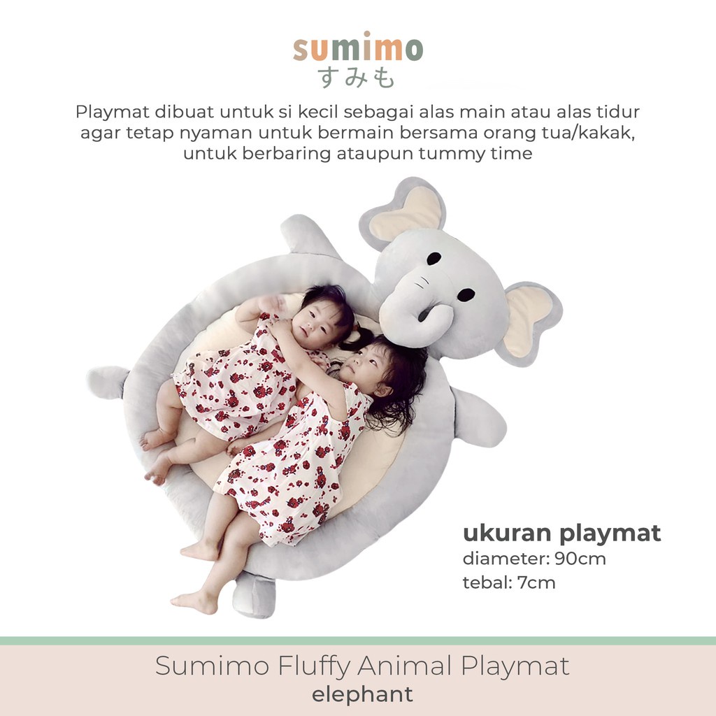 SUMIMO Fluffy Animal Playmat/ Karpet Bayi