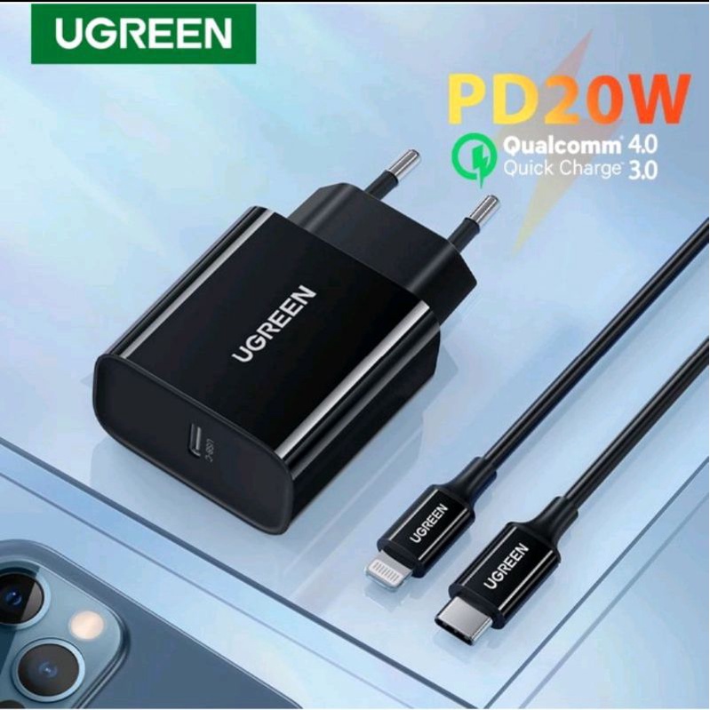 Ugreen Charger 20W for iPhone 11 14 13 12 8 Pro X XR XS Max SE - Ugreen Charger iPhone Fast Charging Original