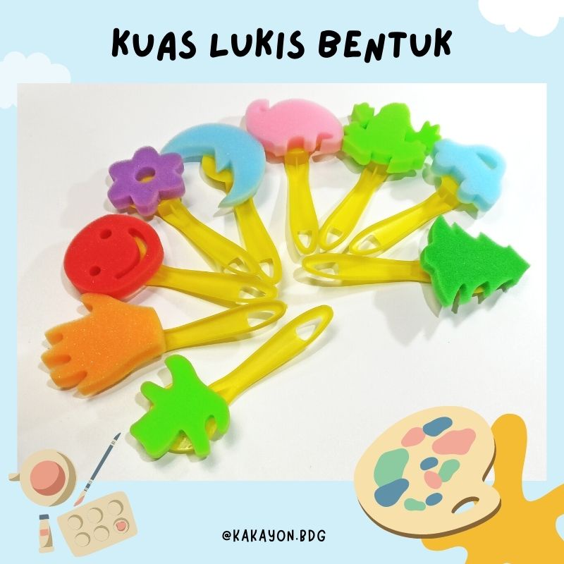 

Kuas Lukis Bentuk Gambar Bahan Spons Gagang