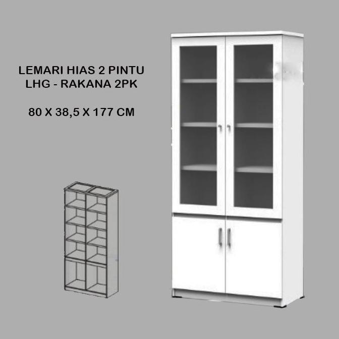 Lemari Pajangan/ Display Cabint/ Lemari Hias Putih 2 Pintu Murah