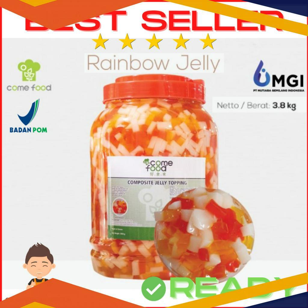 

SERENTAK Rainbow Jelly Come Food jeli Topping Minuman Taiwan 38kg