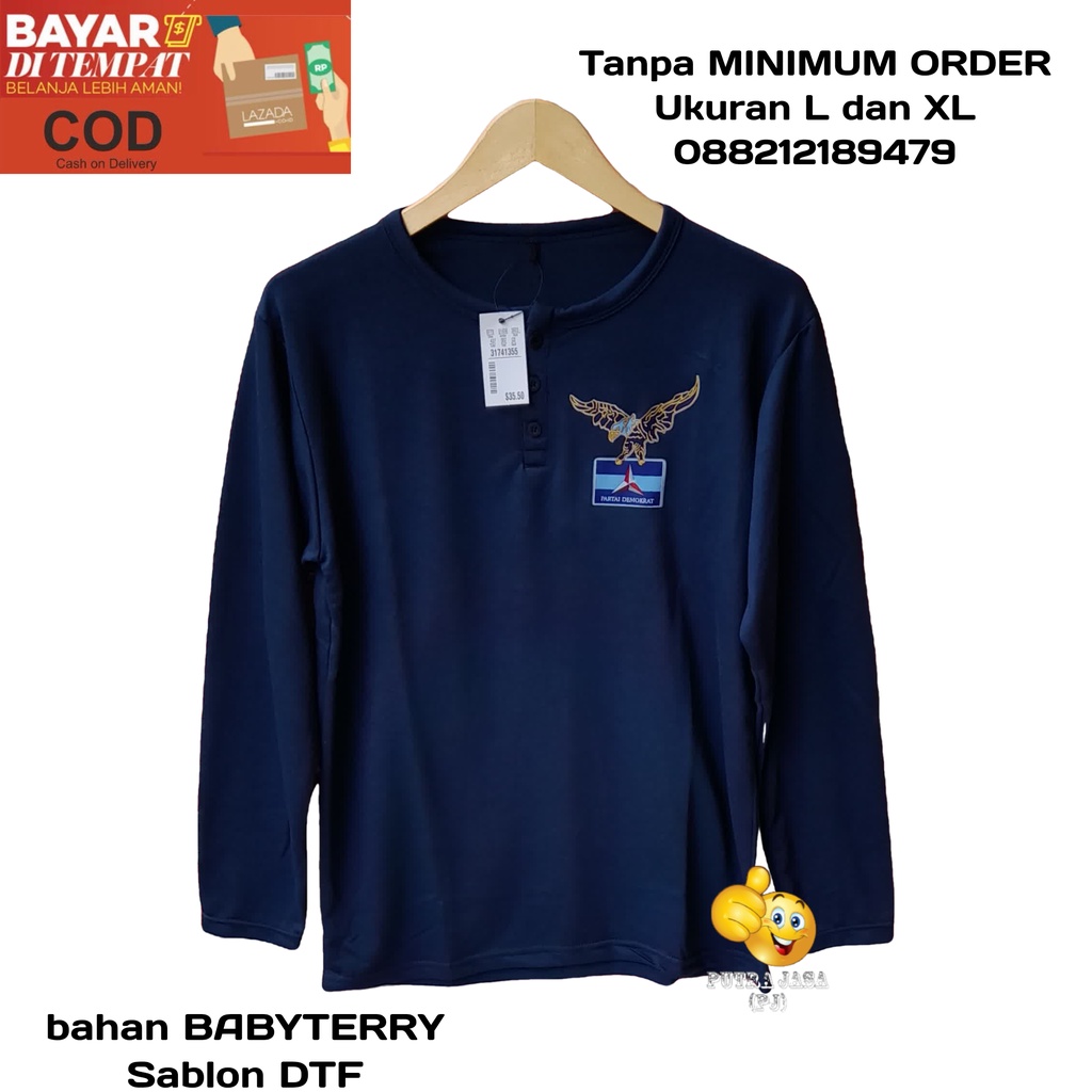 Kaos Kancing Demokrat/Kaos Partai demokrat Model Hanley