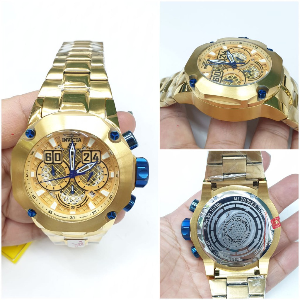 JAM TANGAN PRIA INVICTA S1 FULL GOLD SUPER PREMIUM