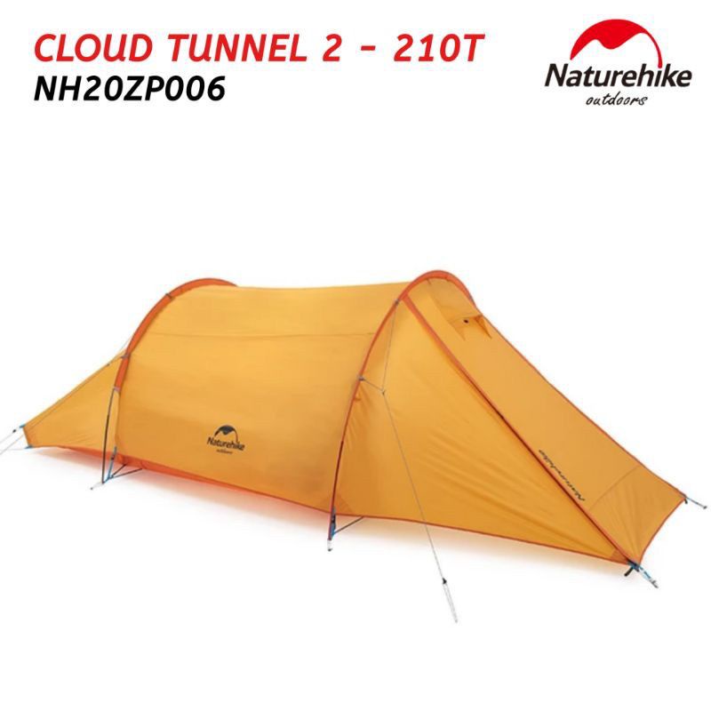 TENDA NATUREHIKE NH20ZP006 2 ORANG 210T TENT CAMPING 4 MUSIM FOUR SEASONS CAMPING CLOUD TUNNEL HIKIN