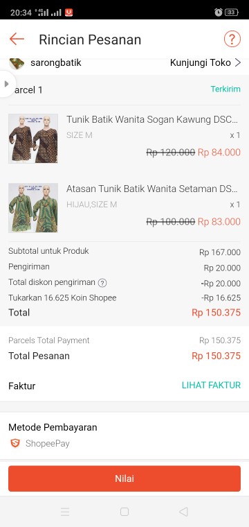 Tunik Batik Wanita Sogan Kawung Dsc05599