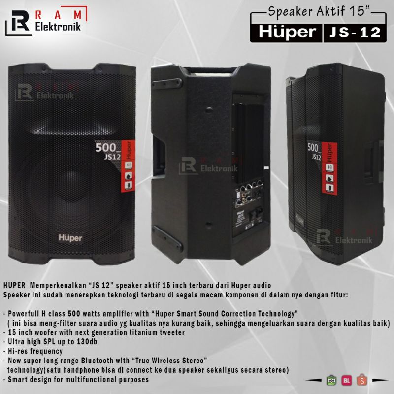 Huper JS12 Aktip speaker Huper js12 bluetooth original