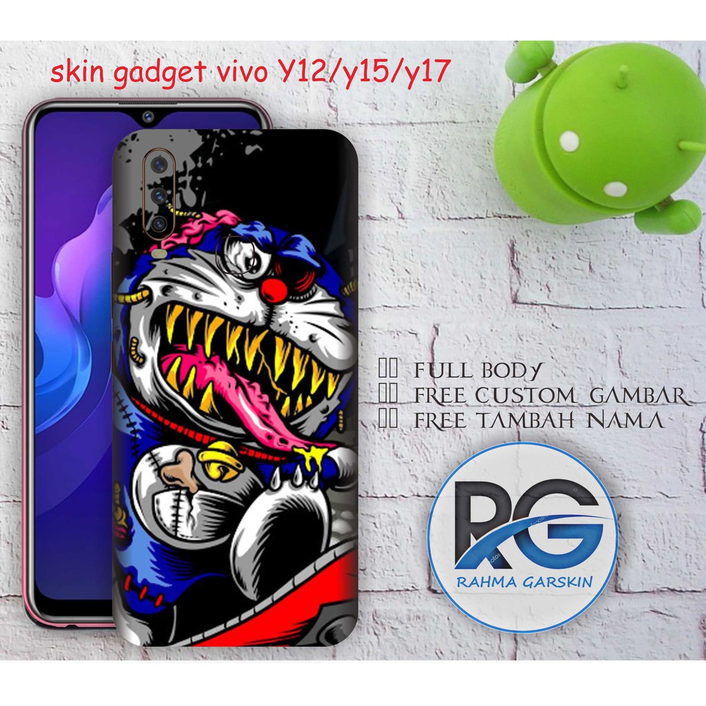 garskin hp vivo y12 y15 y17 motif doraemon - free custom gambar
