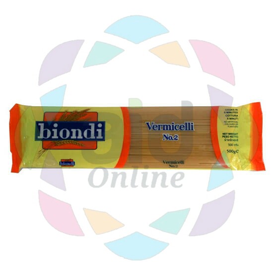 

PASTA BIONDI VERMICELLI NO.2 500GR