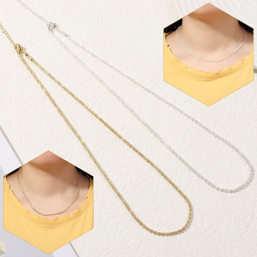 Lily Gypsophila Rantai Shiny Simple Daily Collares Kalung Untuk Wanita Women Hadiah Perhiasan Pernikahan