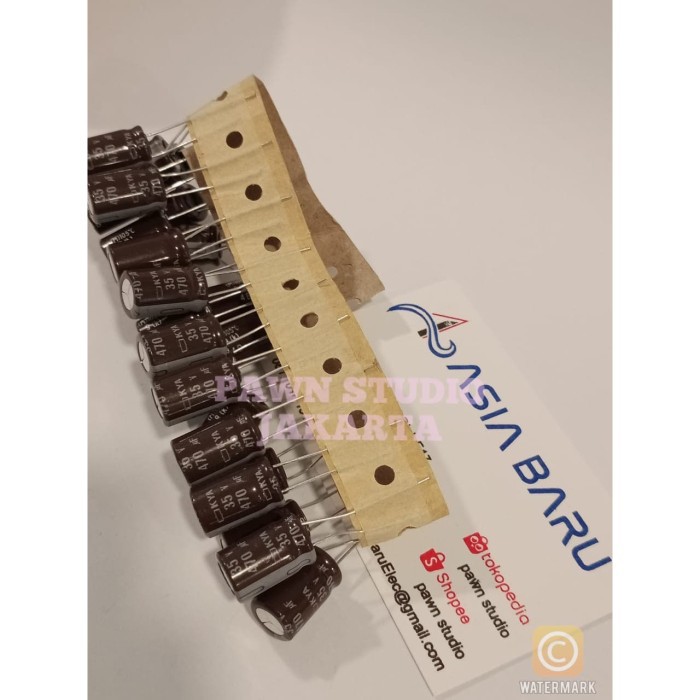 Kapasitor Capacitor ELCO 470uf 35v  470 uf 35 v  470uf35v