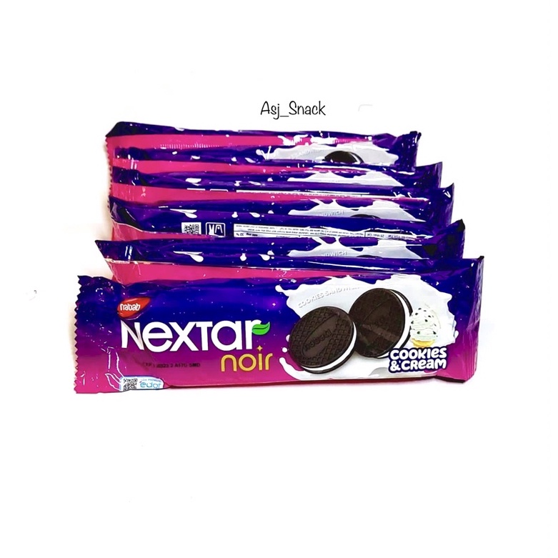 

Nabati Nextar Noir Cookies&Cream, Cookies Sandwich ( 10 pcs x 22g )