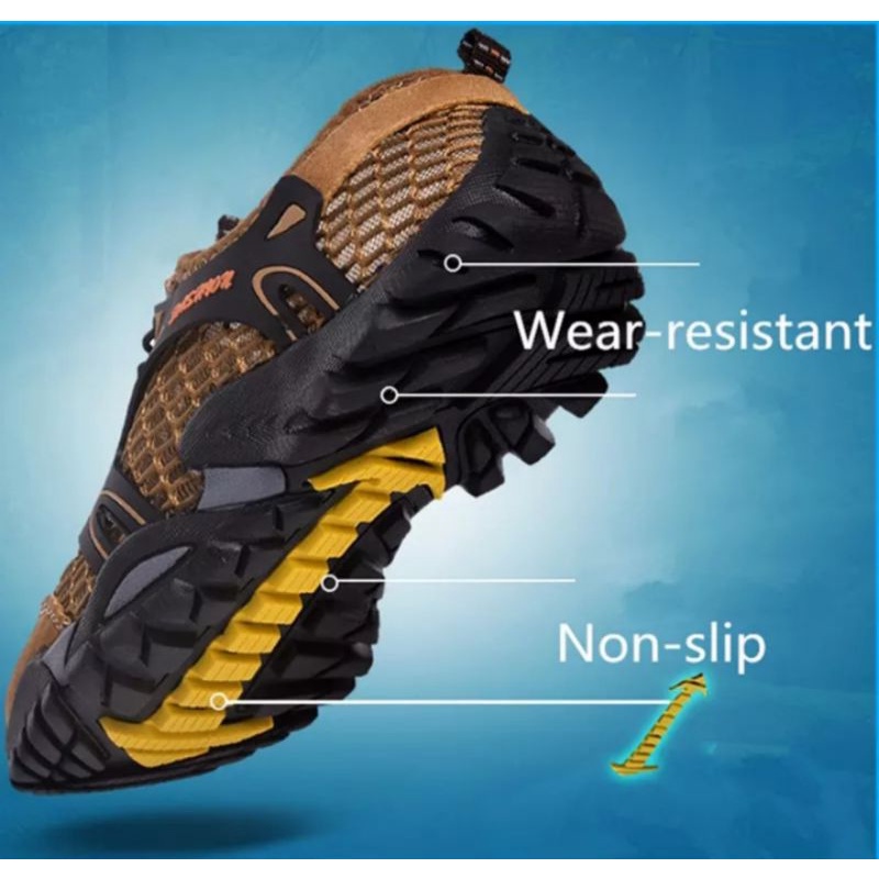 Sepatu Outdoor Hiking Diving Shoes Sepatu Sepeda Gowes Sepatu Pantai Coklat