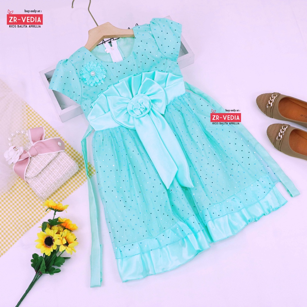 Gaun Princess PITA Size 2-9 Tahun / Ekspor Quality Premium Baju Anak Perempuan Dress Pesta Premium