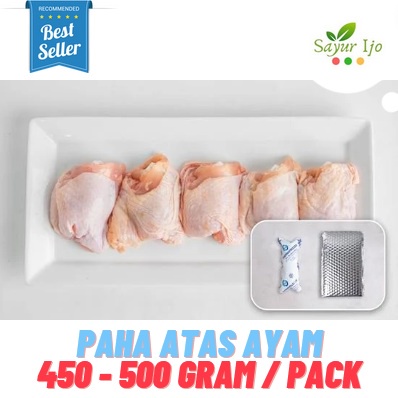 

Paha Atas Ayam 450-500 Gram / Pack Fresh Frozen Chicken Thigh Daging Beku Segar