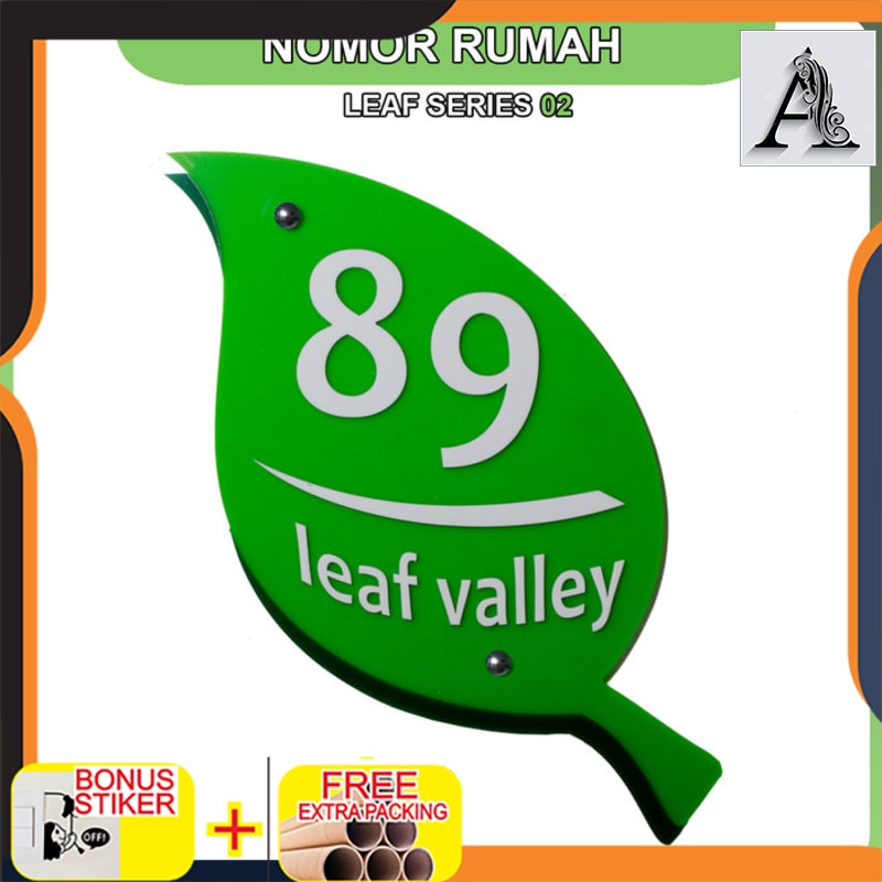 

Grosir Nomor Rumah Akrilik Leaf Series 02